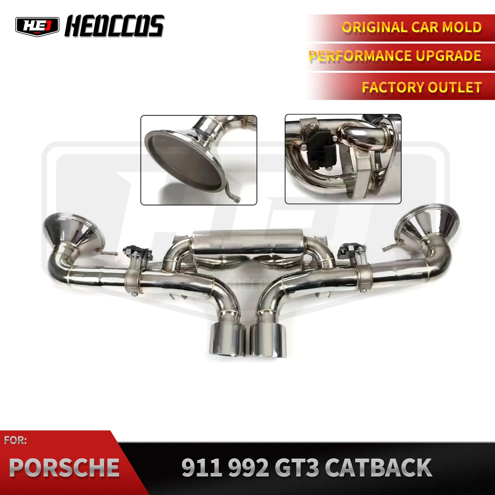 Выпускной коллектор HEO Catback для Porsche 911 992 Gt3 4.0 2015-2022 выпускная труба из нержавеющей