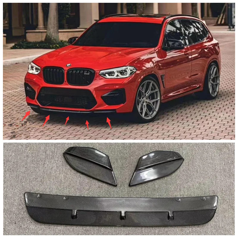 

For BMW F97 F98 X3M X4M 2018-2023 High Quality ABS Carbon Fiber Bumper Front Lip Diffuser Spoiler Protector Cover