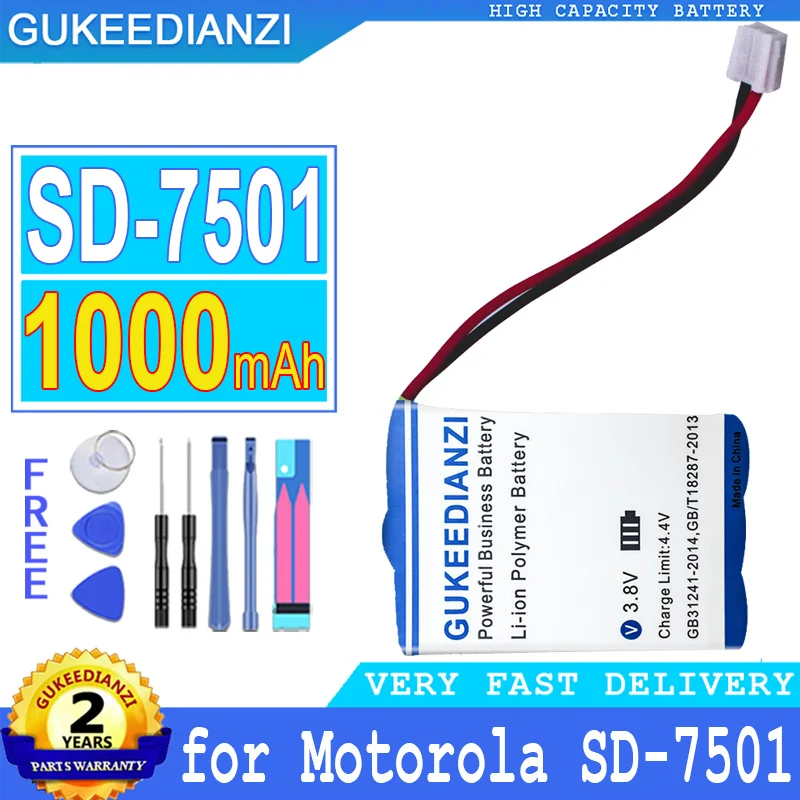 

Запасная батарея GUKEEDIANZI, 1000 мАч для Motorola SD 7501 V-Tech 89-1323-00-00 AT & T Lucent 27910, аккумулятор + Инструменты