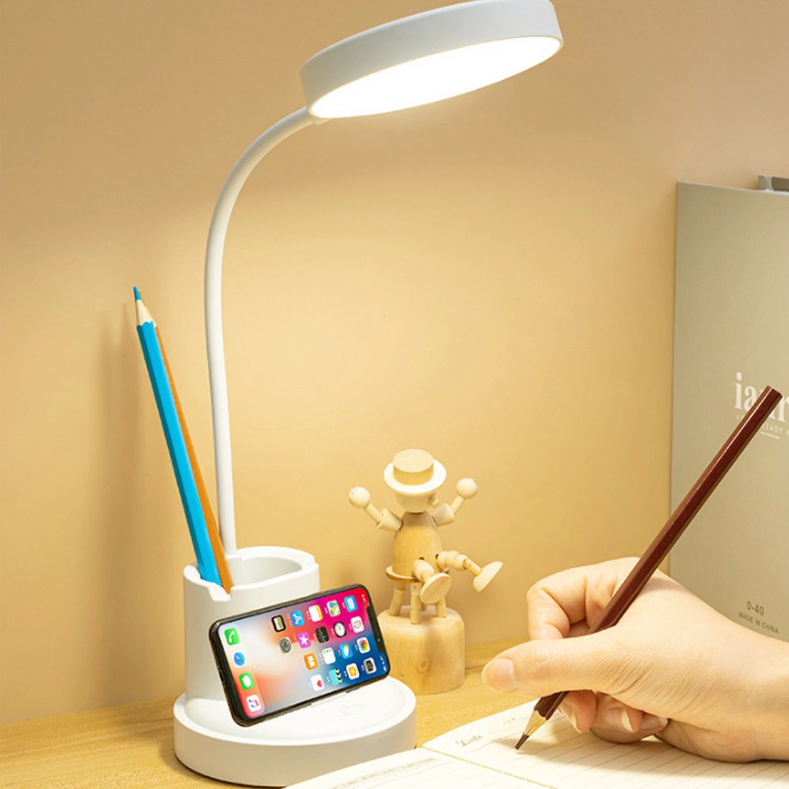 

2022 New 3600mAh/4000mAh Led Desk Lamp 3-Color Touch Office Table Lamp Bedside Reading Eye Protection Night Light USB Chargeable