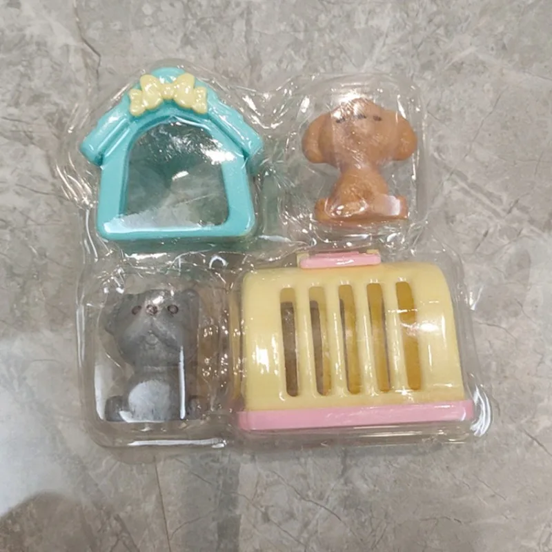 

Аксессуары для кукол для девочек, миниатюрное моделирование домашних животных, маленькая собака, будка, собака, аксессуары для семейных игрушек