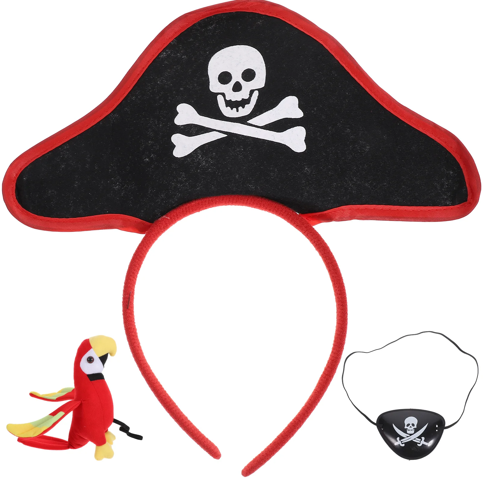

Kids Toys Plush Parrot Pirate Eye Patches Bird For Shoulder Costume Accessory Stuffed Child Dress Up Props Masquerade Party