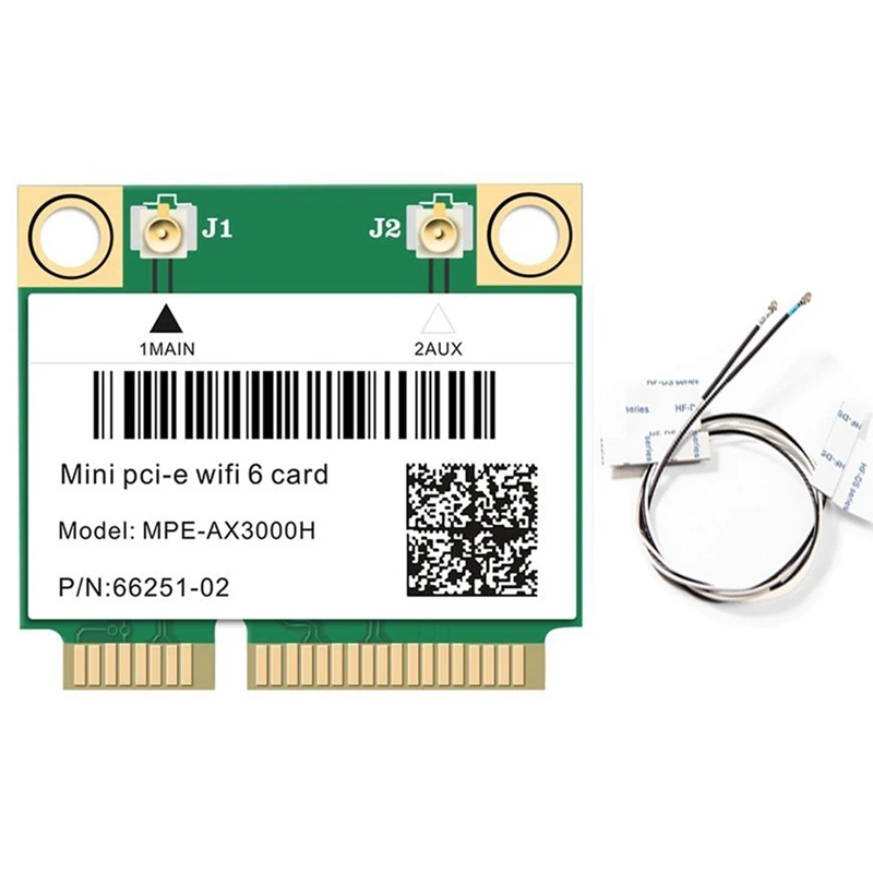 

2974Mbps Wifi 6 Mini PCI-E Card Wireless Network Wlan Wifi Card 2.4G/5Ghz Bluetooth 5.0 802.11Ax/Ac For Win10 Laptop