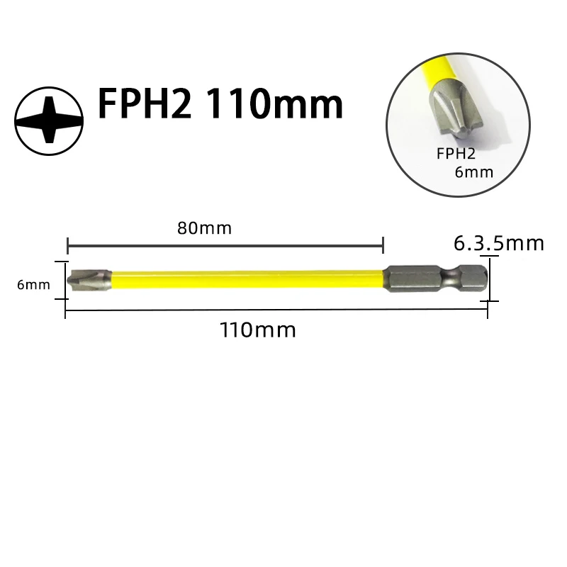 

Магнитная специальная шлицевая крестовая отвертка 65 мм 110 мм для электрика FPH2 для розетки переключателя ручные инструменты