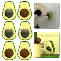 2x pet avocado ball catnip toys healthy natural mint cleaning teeth toy avocado catnip ball cat toy pet training supplies