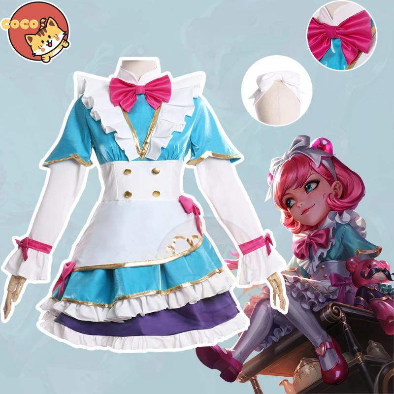 

Кокосовая Игра LOL Cafe Cuties Annie косплей костюм игра Cos League of Legends Косплей кафе Cuties костюм Энни с париком