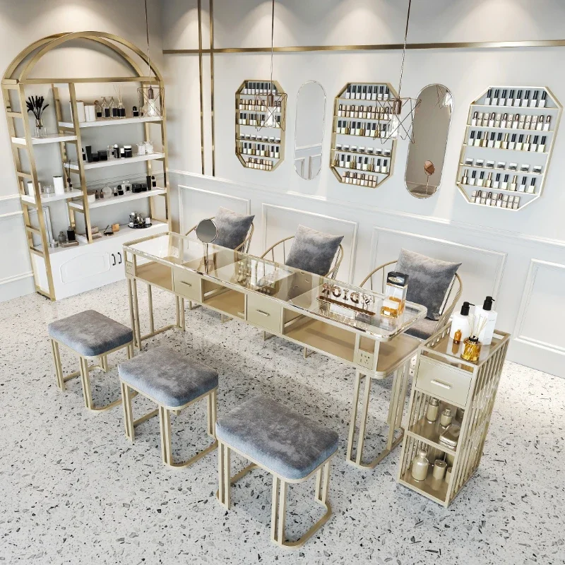 Роскошный профессиональный женский современный стеклянный ящик для косметики