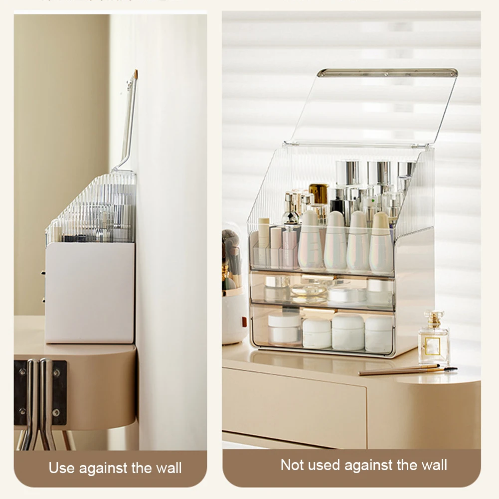 1 шт. большая вместительная коробка для приема косметики пылезащитный бытовой