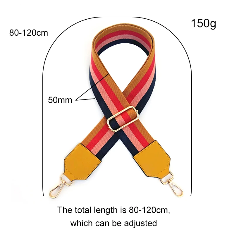 80-120cm Width 5cm Handbag Belt Women Accessories Handle Ornament Stripe Pu With Leather Wide Adjustable Shoulder Strap