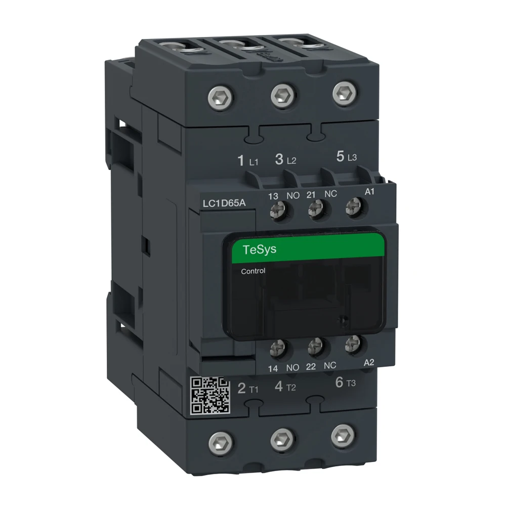 Черный LC1D65AZ7 Электрический магнитный контактор переменного тока 3P 3NO LC1-D65AZ7 65A 21В