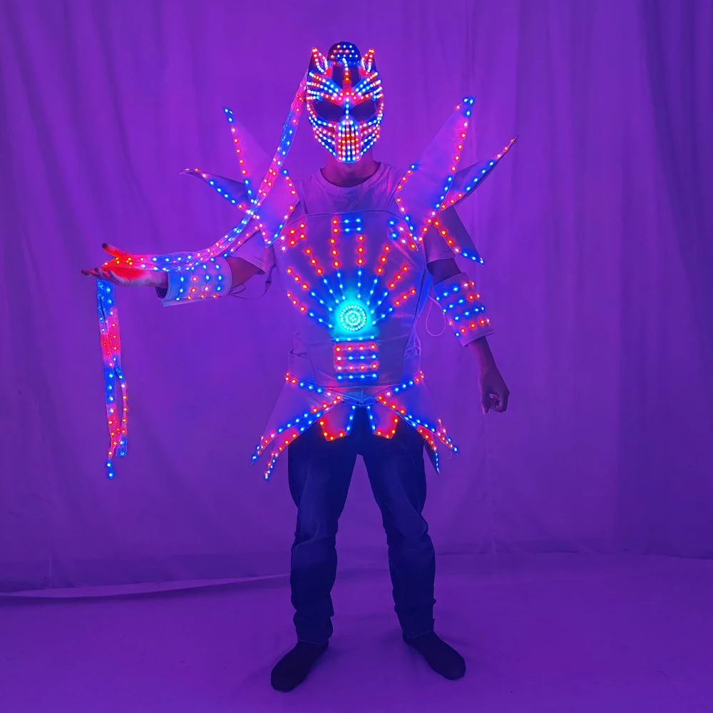 Полноцветный пиксельный фотокостюм для костюма светодиодная подсветка
