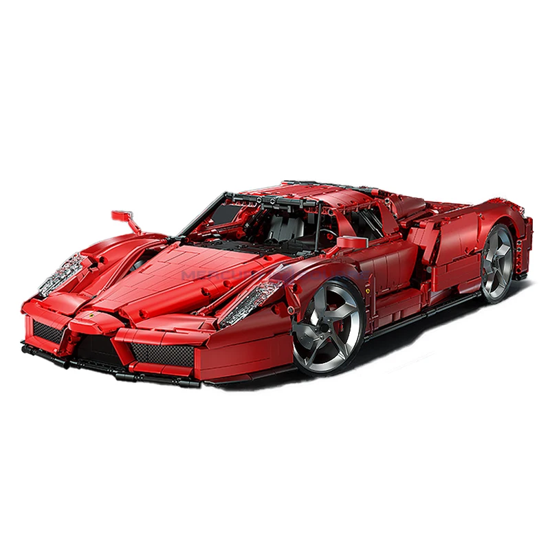 Новая Красная Спортивная модель автомобиля MOC 10523 строительные блоки