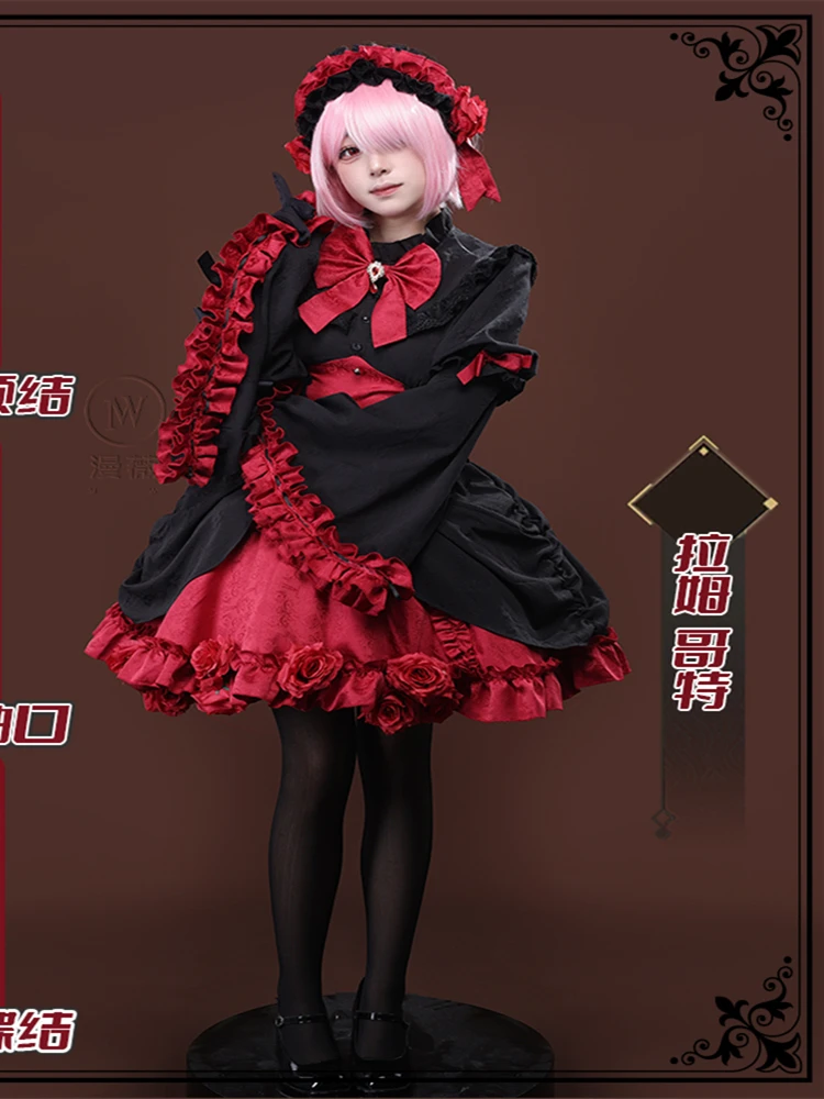 Иллюзионный Ram Lem Re:ZERO Starting Life in Another World Ram Lem Косплей Костюм Вечеринка Лолита Готическое Платье Костюм Хэллоуин (art.: 3920d397bfa05) - 3920d397bfa05