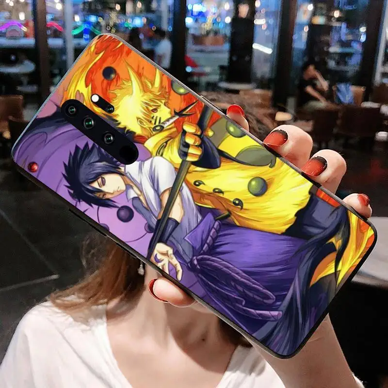 BANDAI Anime Naruto Sasuke чехол для телефона Redmi 9A 9 8A Note 11 10 8 8T Pro Max K20 K30 K40 | Мобильные телефоны