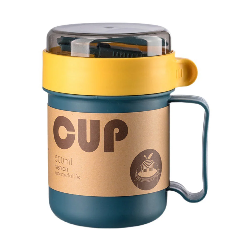 

Soup Cup Mug Breakfast Jar Portable Insulated Lunch Microwave Container Lid Travel Bento Box Cups Thermal Cereal Containers Hot