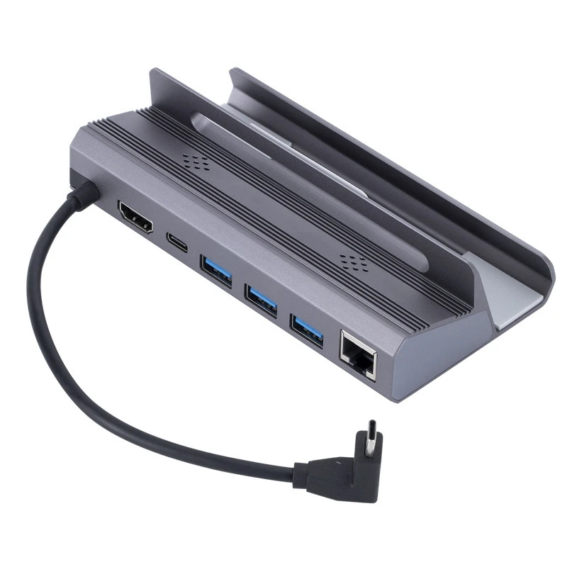 

1 PCS 6 In 1 USB C Hub USB C Docking Station To -Compatible 4K60hz RJ45 PD100W Dock USB 3.0 HUB Extended Dock USB-C Hub