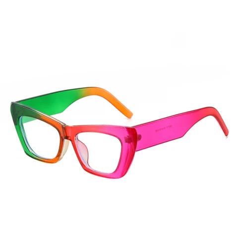 56897 красочные сплайсинга оптическая оправа для очков Леди Мода кошачий глаз прозрачные очки на открытом воздухе градиентный цвет Защита солнцезащитные очки