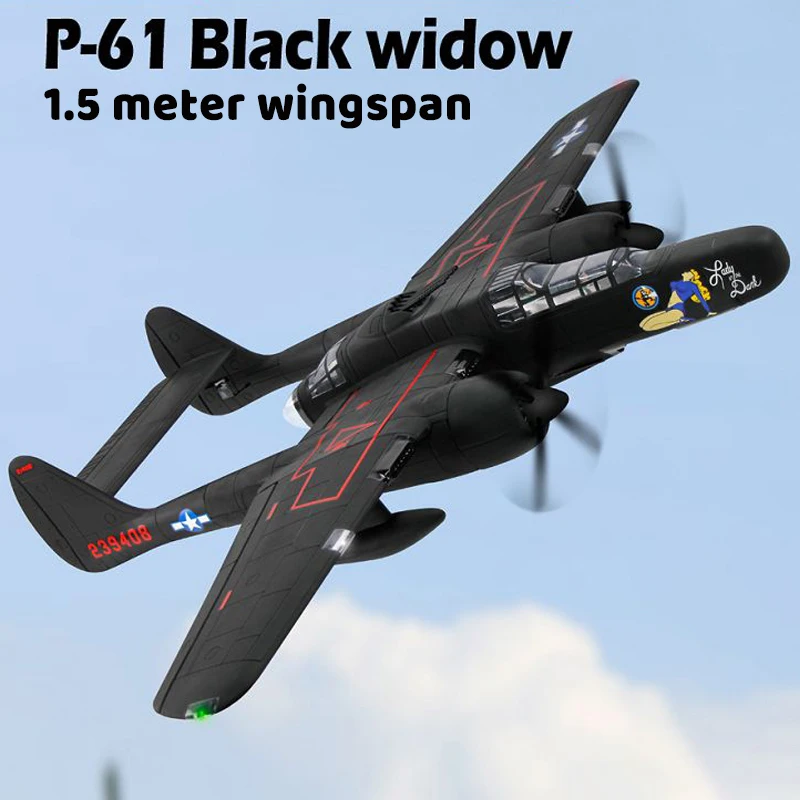 

P-61 Черная Вдова 1,5 м самообеспечиваемый Гироскопический аэромодик с неподвижным крылом Epo радиоуправляемый самолет электрический самолёт с неподвижным крылом