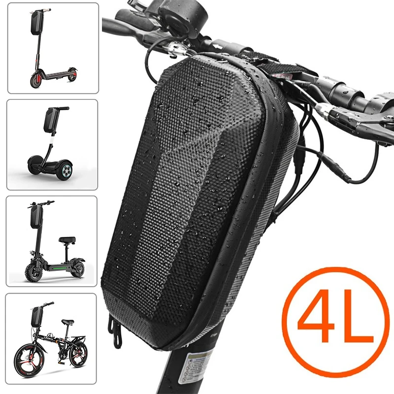 

Electric Scooter Hang Storage Bags Skateboard Front Frame Waterproof EVA 4L Hard Shell Bag for xiaomi m365 Scooter Bicycle Bag