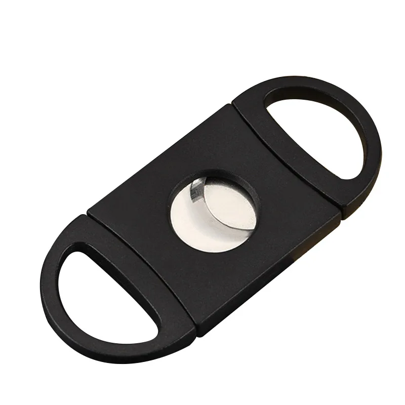 

Stainless Steel Cigar Cutter Pocket Zigarren double blades Metal Guillotine Scissors Portable Smoking Accessories Man gadgets
