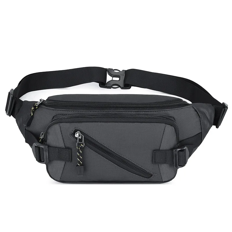 Men's Bag Outdoor Running Sports Waist Bag Casual Simple Men's Chest Bag Large Capacity Waterproof Oxford Shoulder Crossbody Bag