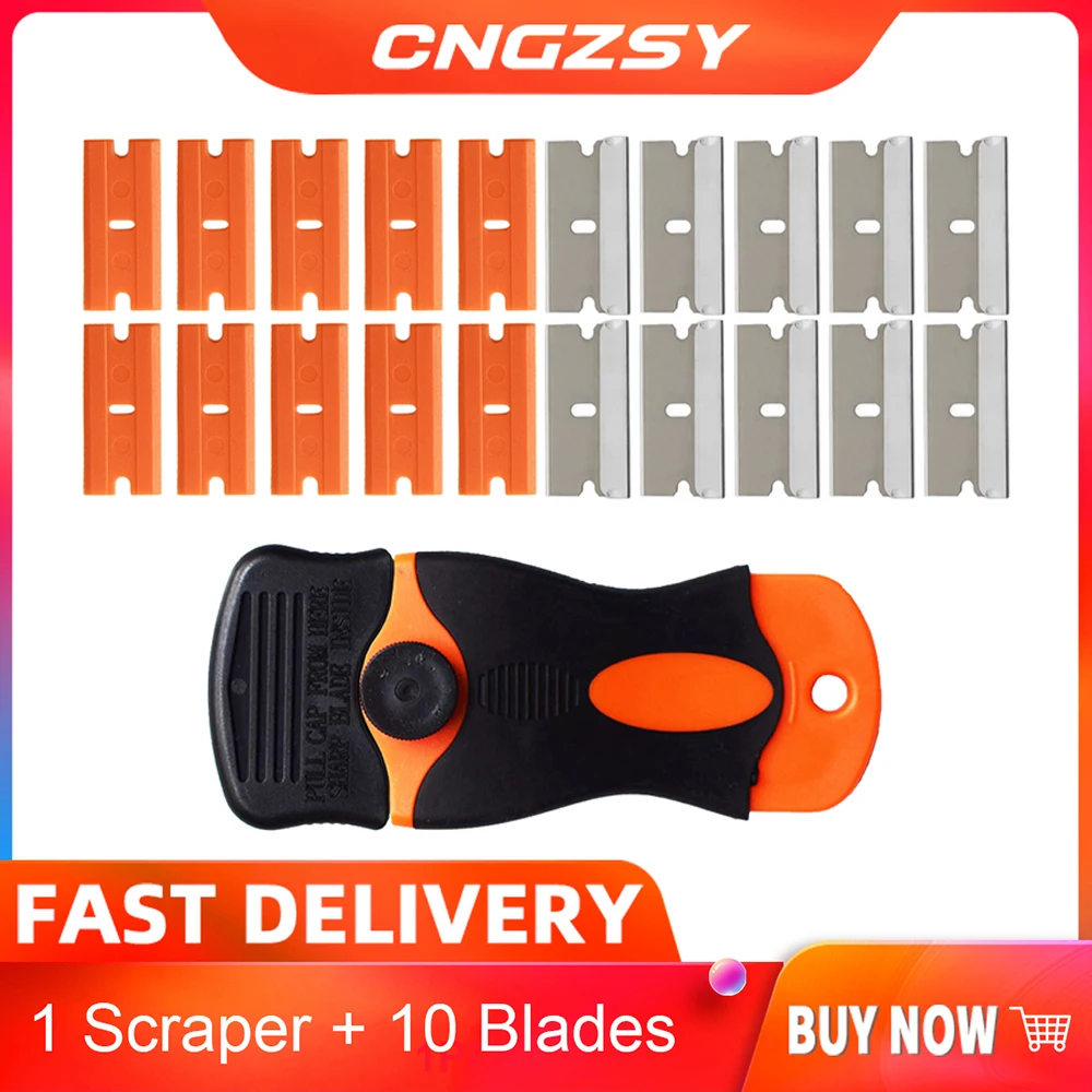 

Scraper Blade Tool Auto Film Sticker Glue Ice Remover Razor Window Gap Glass Ceramic Kitchen Home Car Cleaner Squeegee Knife