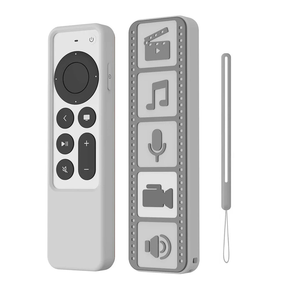 

Противоскользящий чехол для пульта дистанционного управления с ремешком чехол для пульта дистанционного управления для Apple Tv 4k 2021 корпус п...