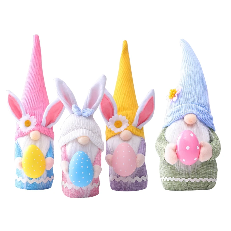 

4PCS Easter Gnome Plush Doll Easter Faceless Spring Gnomes Plush Rabbit Toys Gnomes Plush Decorations Easter Decorations