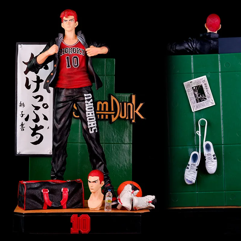 

Фигурки героев аниме SLAM DUNK Sakuragi Hanamichi, ПВХ, коллекционные модели, милые игрушки для салона автомобиля, подарок на день рождения, 34 см