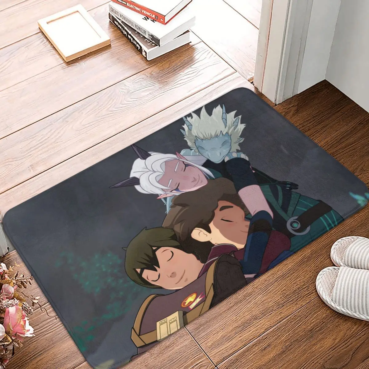 

Анимированный Противоскользящий дверной коврик с изображением дракона Вирена принца, кухонный коврик, плотно скрепленный, коврик для балк...