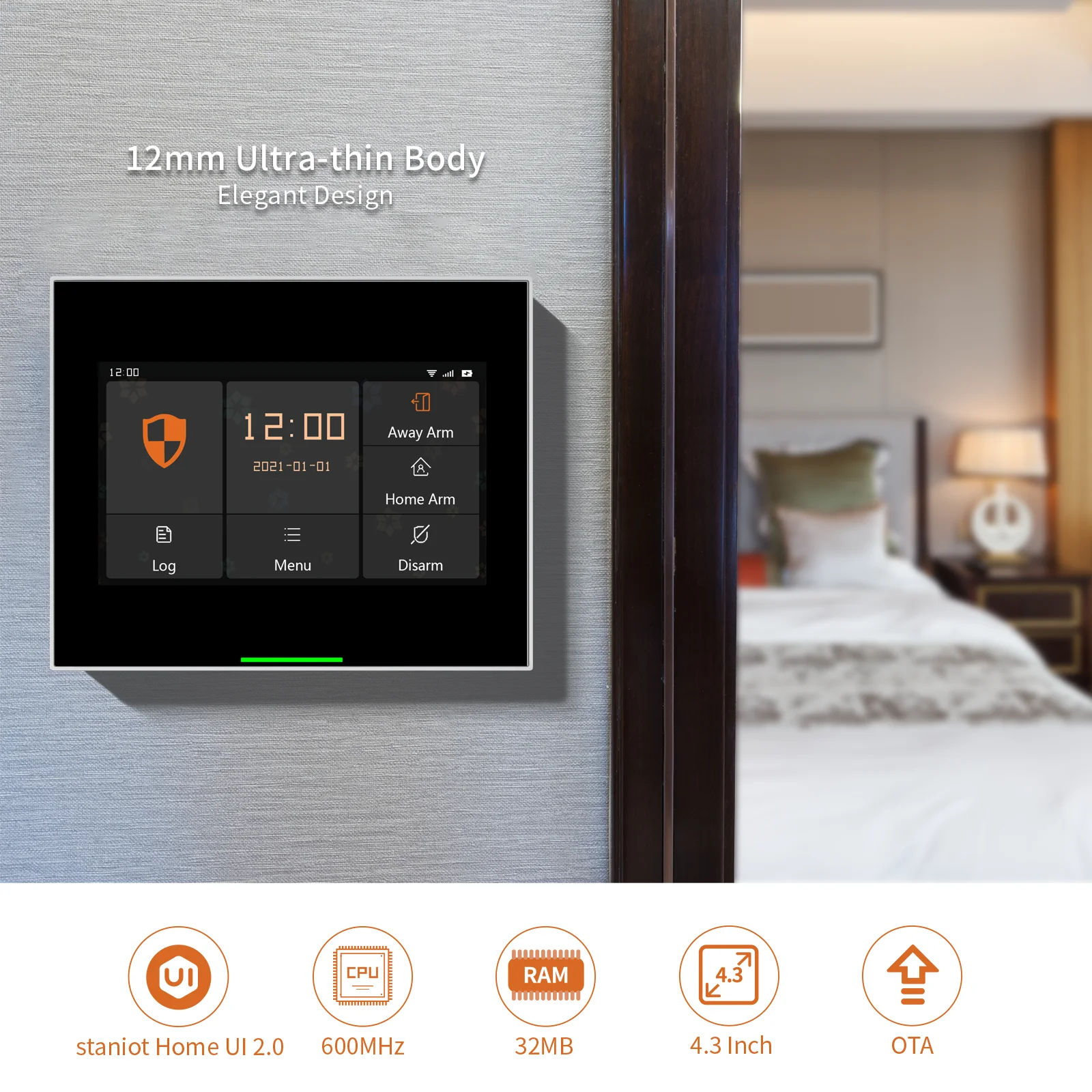 Ostaniot Tuya GSM Беспроводная система охранной сигнализации для дома с Wi-Fi ， дверным