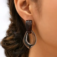 new retro water drop earrings colorful acrylic geometric chain splicing drop earrings for women girls jewelry minimalist gifts