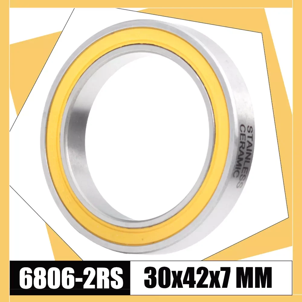 

Подшипник из нержавеющей стали 6806-2RS, подшипник 30*42*7 мм (1 шт.) Φ 6806 RS, кронштейн для велосипеда BB30, нижний 30 42 7, керамические шарикоподшипники