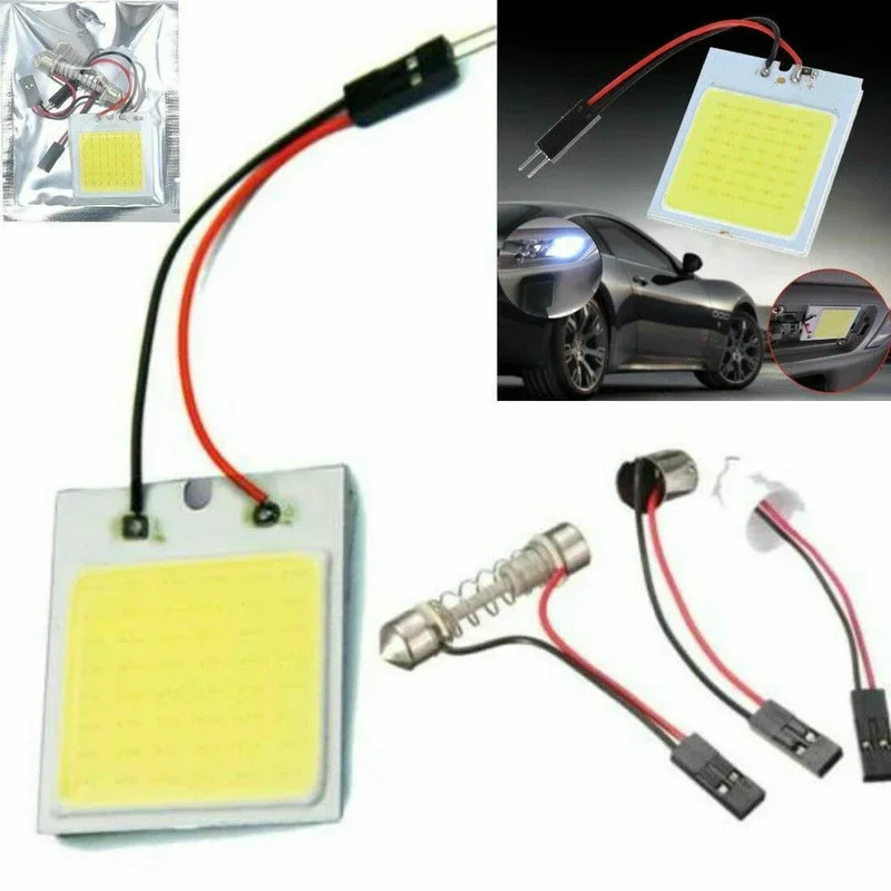 1 шт. белый 12 В 48-SMD COB белая панель светодиодный светильник T10 48 SMD авто аксессуары