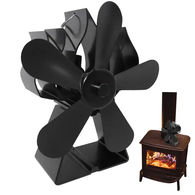 

Fireplace Stove Fan Convenient Heat Powered Fireplace Fan Energy Saving Real-time Temperature Monitoring Fireplace Fan For Wood
