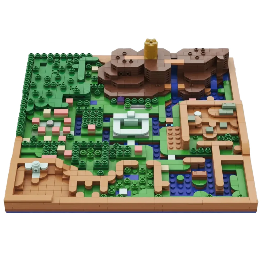 MOC Building Blocks Модель игры Карта Свет мира Overworld Кирпичи A Link to the Past DIY Сборка Игрушки