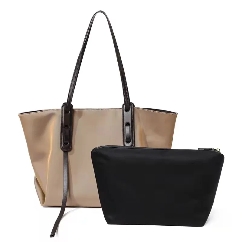 

Women Oxford Genuine Leather Tote Bags Large Capacity Women Handbags Shopping Shoulder Bags