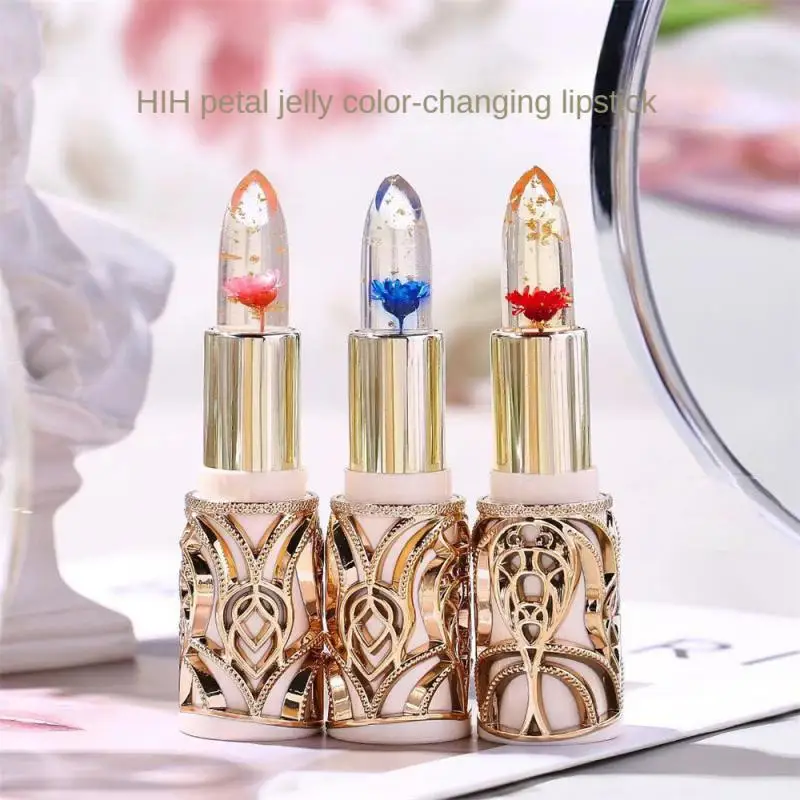 

Petal Jelly Discoloration Lipstick Moisturizing And Moisturizing Long Lasting Color Rendering Not Easy To Touch The Cup Warm