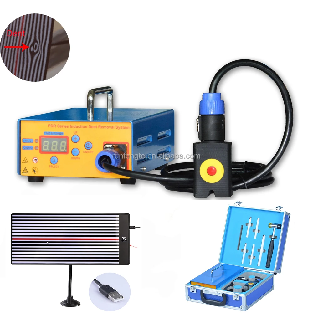 

High Quality Super Car Tools Auto Paint less Dent rRemoval Tools Auto Body Repair Tools With Led Lamp Reflector Dent Finder