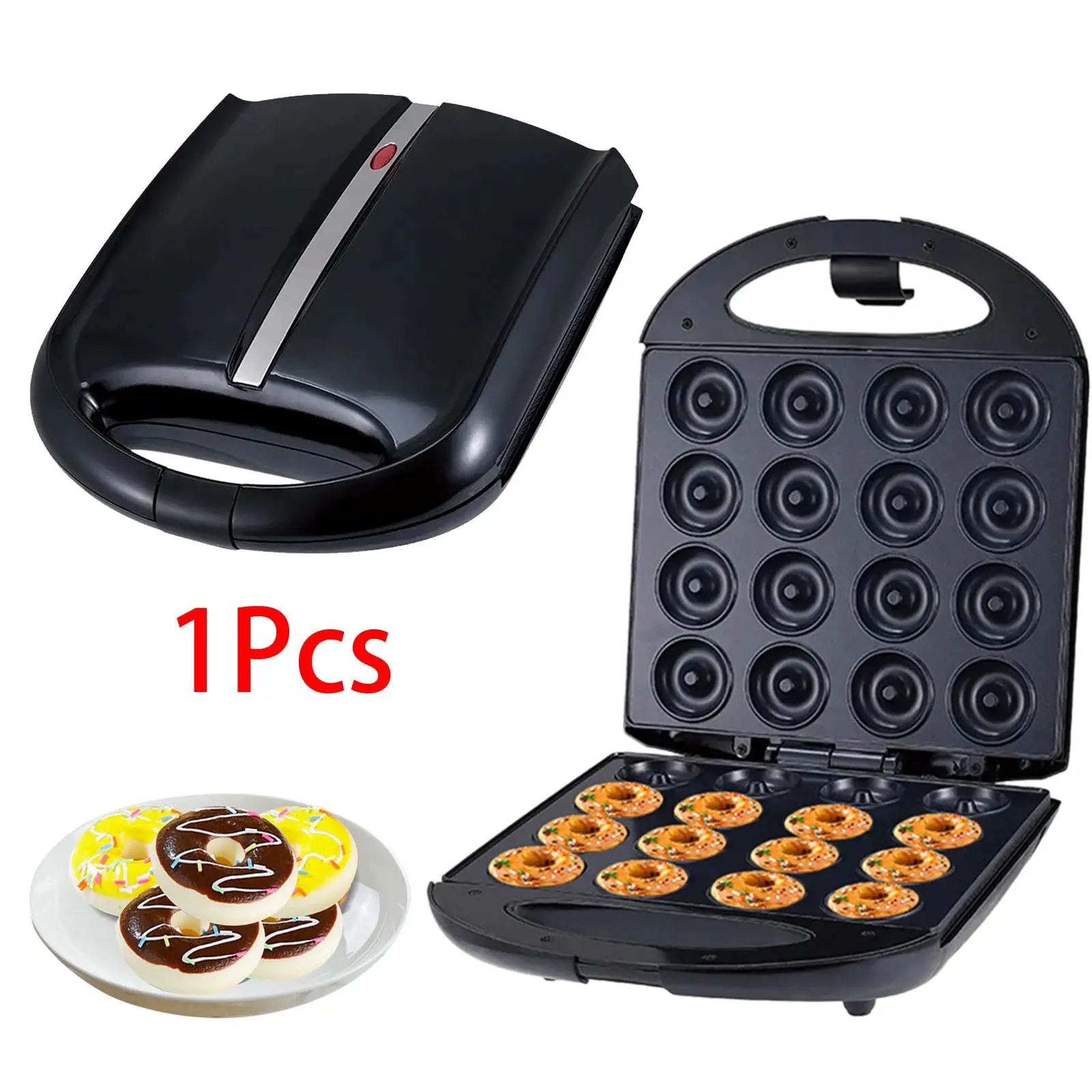 

Mini Donuts Maker Nonstick Coating 1400W for Kids Friendly Makes 16 Doughnuts Doughnut Maker Breakfast Machine Home Dessert Shop