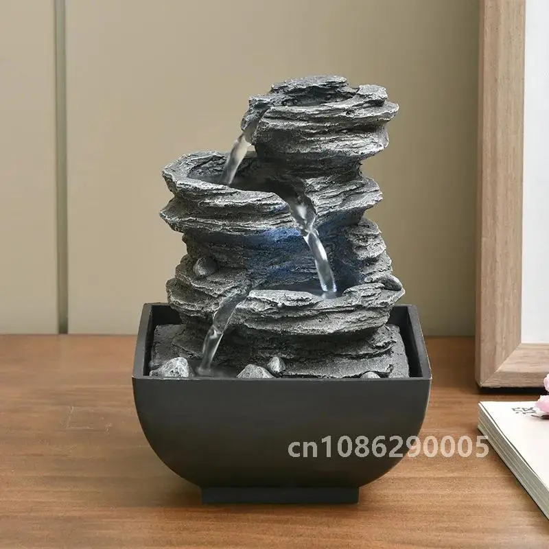 Фонтаны для воды Крытый настольный фонтан с насосом Водопад Фонтан Цветные