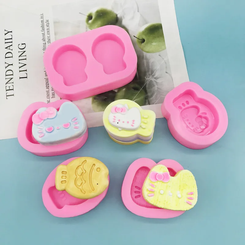 Kawaii Hello Kitty кухонная форма для выпечки печенья ручной работы DIY флип конфет