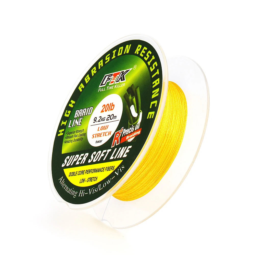 

20M Braided Fishing Line 4 Strands Super Strong Wire Multifilament PE Thread Winter Ice Saltwater Leader Smooth High Quality