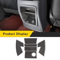 for ford ranger wildtrak 2015 2021 soft carbon fiber car rear charging port panel parts trim sticker car interior accessories