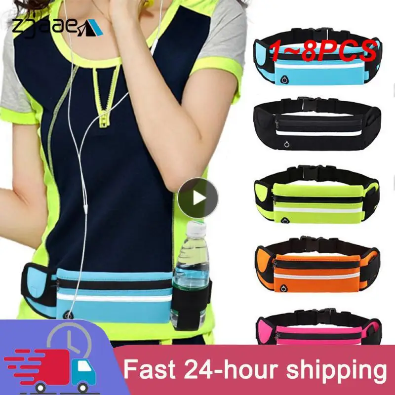 

1~8PCS Running Waist Bag Gym Fanny Outdoor Belt Bag Mobile Phone Pack for Men Women Running Jogging Run Pouch Hydration Cycling