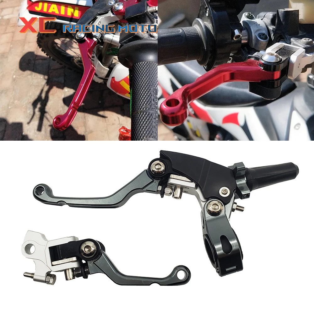 

Motorcycle Clutch Brake Levers 22mm Handlebar CNC Aluminum Folding Suitable For CR CRF YZF EXC KLX Kayo T2 T4 T6 K2 K6 K6R KT250