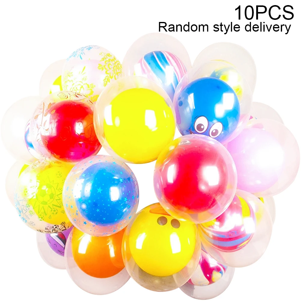 

10pcs Wedding 10inch 12inch Latex Balloon Birthday Engagement Double Layer Party Decor Romantic Graduation Colorful Cloud DIY