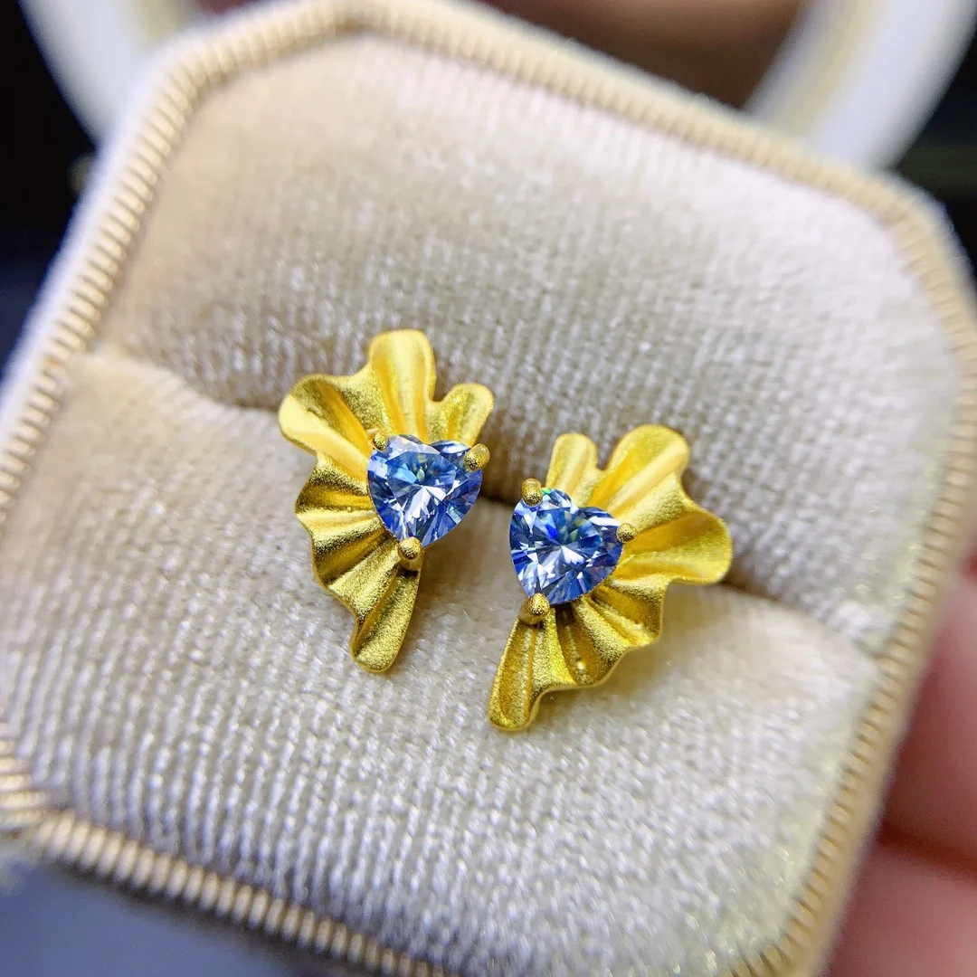 

Женские серьги из серебра 925 пробы, с муассанитом