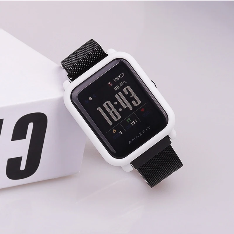 Magnetic Loop for For Amazfit GTS/2/2e/GTS2/4 Mini/3/GTR 4/3/2/47mm 20mm 22mm Metal Mesh Smartwatch Bracelet Amazfit Bip S Strap