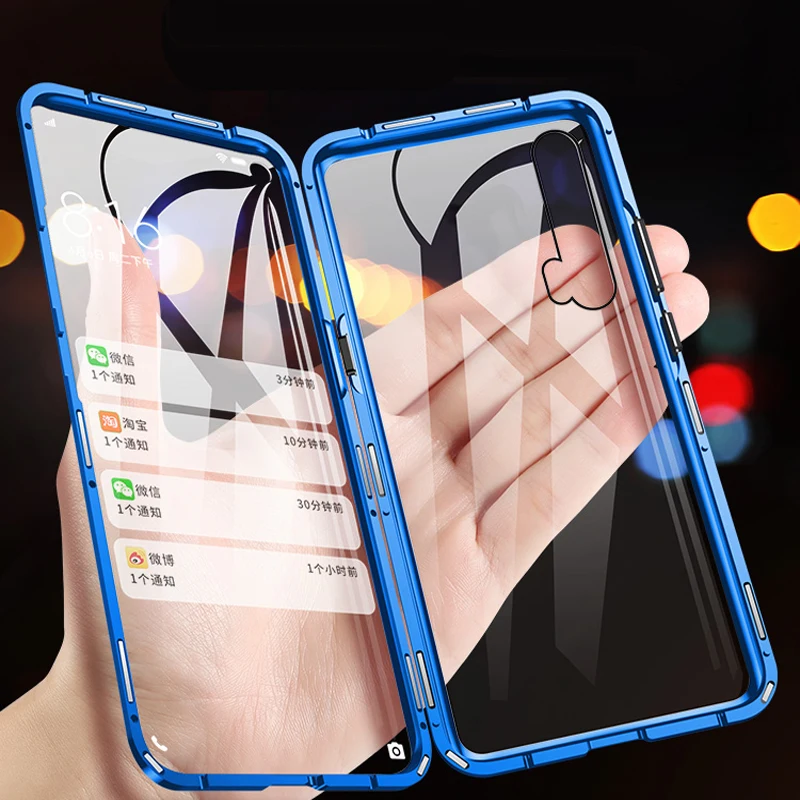 

Double-Sided 360 Full Magnetic Phone Case For Huawei Y7A Y9A Y6P Y7P Y8P P Smart S Z Plus Pro Y5 Y7 Y9 Prime 2019 Tempered Glass